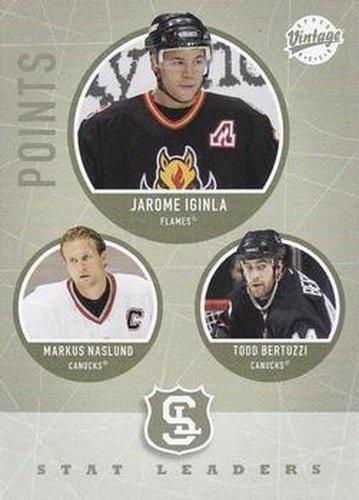 #308 Jarome Iginla / Markus Naslund / Todd Bertuzzi - Calgary Flames / Vancouver Canucks - 2002-03 Upper Deck Vintage Hockey