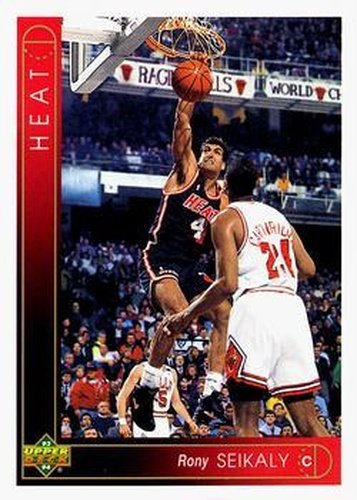 #308 Rony Seikaly - Miami Heat - 1993-94 Upper Deck Basketball