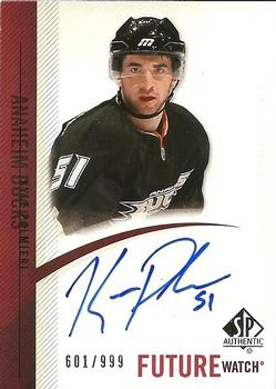 #308 Kyle Palmieri - Anaheim Ducks - 2010-11 SP Authentic Hockey