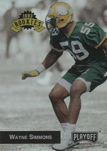 #309 Wayne Simmons - Green Bay Packers - 1993 Playoff Football