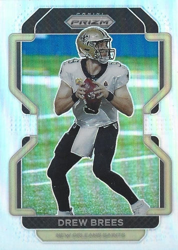 #309 Drew Brees - New Orleans Saints - 2021 Panini Prizm - Silver Football