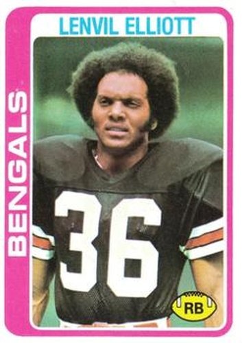 #309 Lenvil Elliott - Cincinnati Bengals - 1978 Topps Football