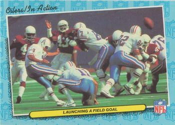 #30 Launching a Field Goal 1986 schedule - Houston Oilers - 1986 Fleer Team Action Football