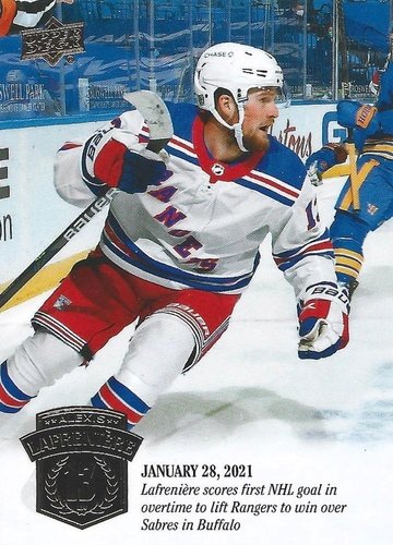 #30 Alexis Lafreniere - New York Rangers - 2020-21 Upper Deck Alexis Lafreniere Collection Hockey