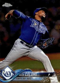 #30 Alex Colome - Tampa Bay Rays - 2018 Topps Chrome Baseball