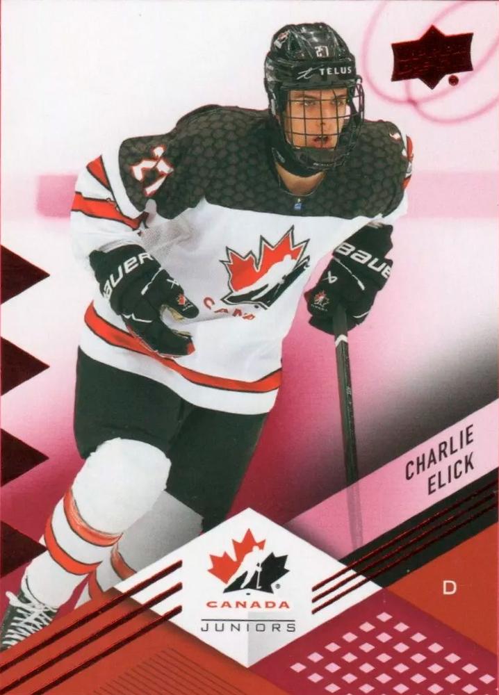 #30 Charlie Elick - Canada - 2024 Upper Deck Team Canada Juniors - Red Foil Hockey
