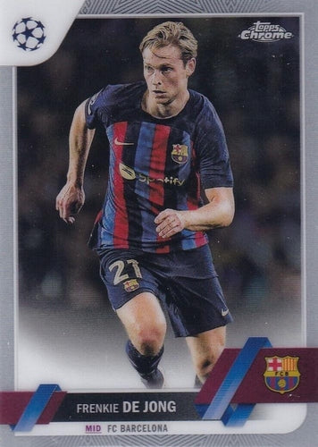 #30 Frenkie de Jong - FC Barcelona - 2022-23 Topps Chrome UEFA Club Competitions Soccer