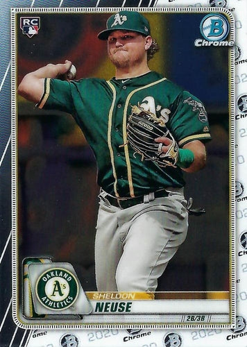 #30 Sheldon Neuse - Oakland Athletics - 2020 Bowman Chrome Baseball