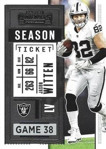 #30 Jason Witten - Las Vegas Raiders - 2020 Panini Contenders Football