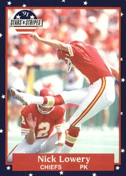 #30 Nick Lowery - Kansas City Chiefs - 1991 Fleer Stars 'n Stripes Football