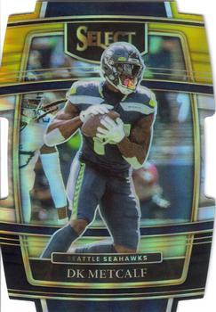 #30 DK Metcalf - Seattle Seahawks - 2021 Panini Select - Black and Gold Prizm Die Cut Football
