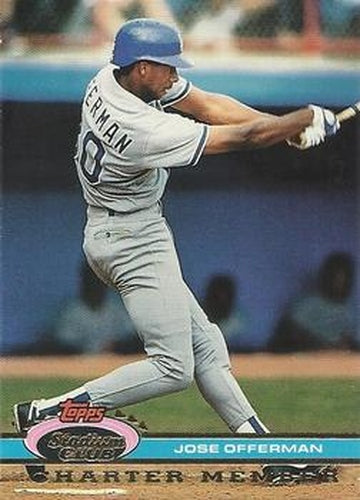 #NNO30a Jose Offerman - Los Angeles Dodgers - 1991 Stadium Club Charter Member