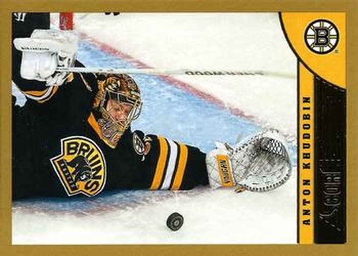 #30 Anton Khudobin - Boston Bruins - 2013-14 Score - Gold Hockey