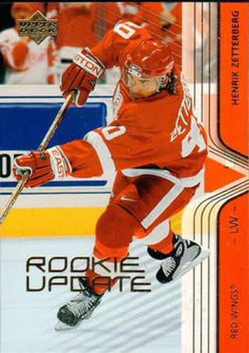 #30 Henrik Zetterberg - Detroit Red Wings - 2003-04 Upper Deck Rookie Update Hockey