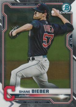 #30 Shane Bieber - Cleveland Indians - 2021 Bowman Chrome Baseball