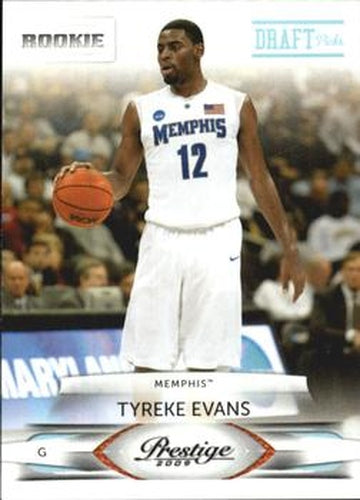#180 Tyreke Evans - Memphis Tigers - 2009-10 Panini Prestige - Draft Picks Light Blue Basketball