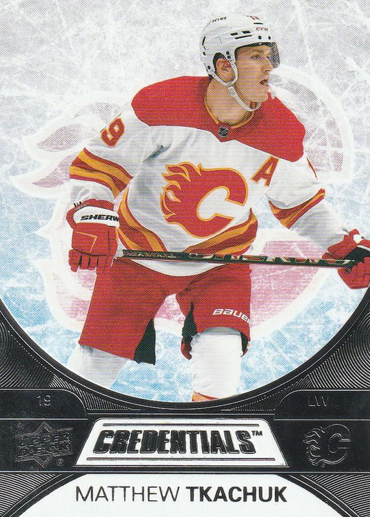 #19 Matthew Tkachuk - Calgary Flames - 2021-22 Upper Deck Credentials Hockey