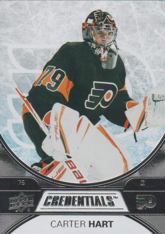 #25 Carter Hart - Philadelphia Flyers - 2021-22 Upper Deck Credentials Hockey
