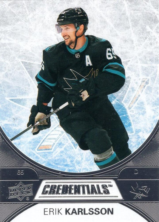 #32 Erik Karlsson - San Jose Sharks - 2021-22 Upper Deck Credentials Hockey