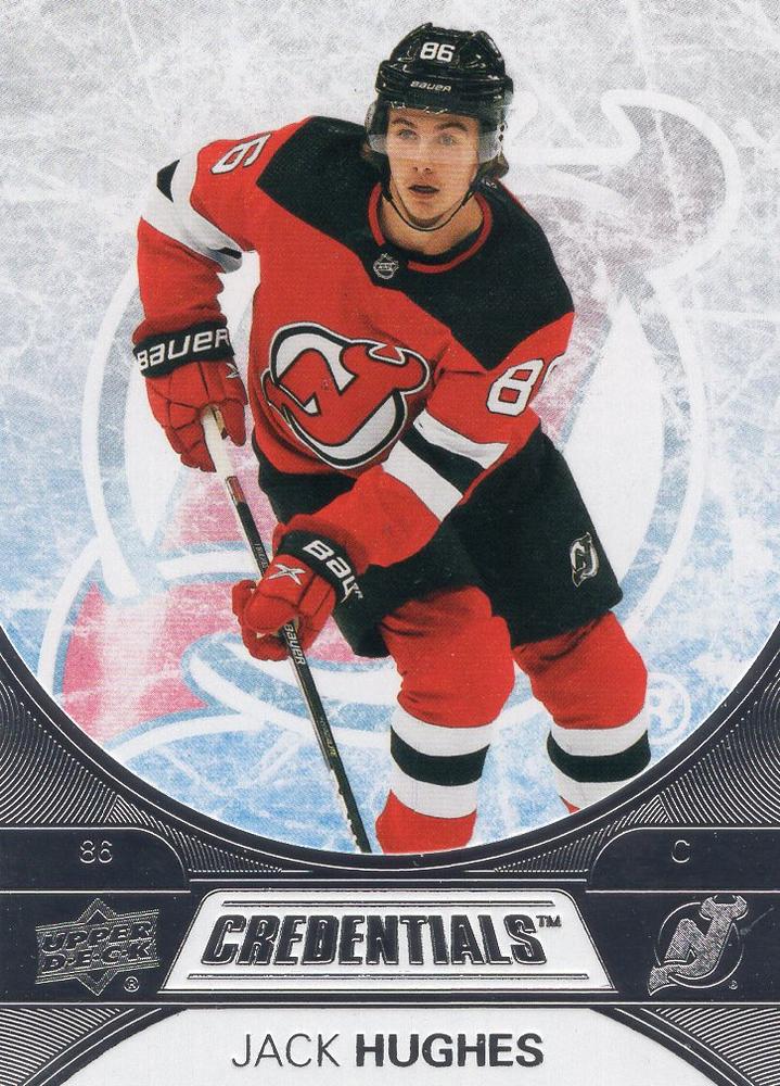 #40 Jack Hughes - New Jersey Devils - 2021-22 Upper Deck Credentials Hockey