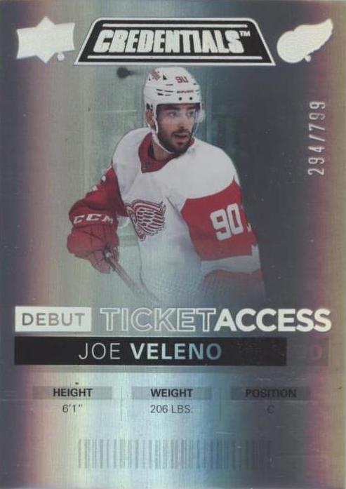 #114 Joe Veleno - Detroit Red Wings - 2021-22 Upper Deck Credentials Hockey