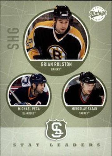 #311 Brian Rolston / Michael Peca / Miroslav Satan - Boston Bruins/ New York Islanders / Buffalo Sabres - 2002-03 Upper Deck Vintage Hockey