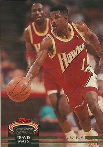#311 Travis Mays - Atlanta Hawks - 1992-93 Stadium Club Basketball