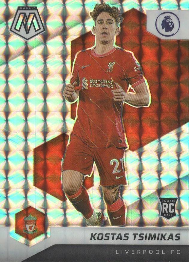 #175 Kostas Tsimikas - Liverpool - 2021-22 Panini Mosaic Premier League - Mosaic Soccer
