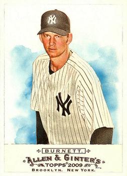 #312 A.J. Burnett - New York Yankees - 2009 Topps Allen & Ginter Baseball