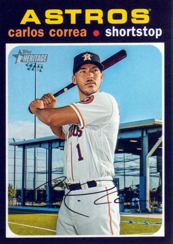 #312 Carlos Correa - Houston Astros - 2020 Topps Heritage Baseball