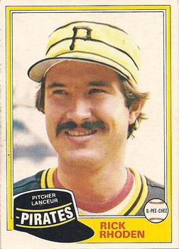 #312 Rick Rhoden - Pittsburgh Pirates - 1981 O-Pee-Chee - Gray Back Baseball