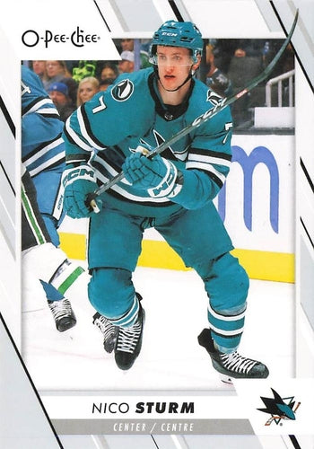 #312 Nico Sturm - San Jose Sharks - 2023-24 O-Pee-Chee Hockey