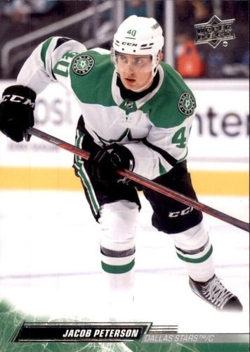 #313 Jacob Peterson - Dallas Stars - 2022-23 Upper Deck Hockey