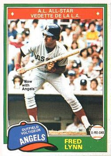 #313 Fred Lynn - California Angels - 1981 O-Pee-Chee - Gray Back Baseball
