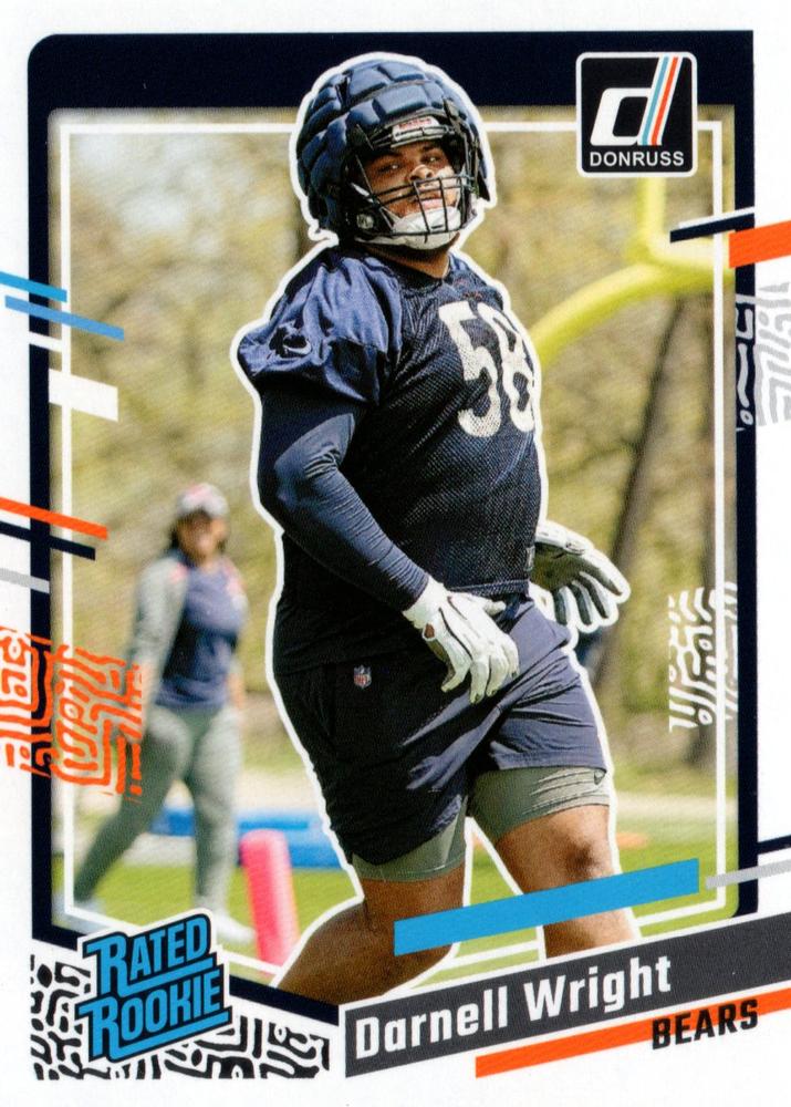 #313 Darnell Wright - Chicago Bears - 2023 Donruss Football