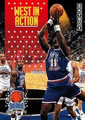 #313 West In Action - Utah Jazz - 1992-93 SkyBox Basketball