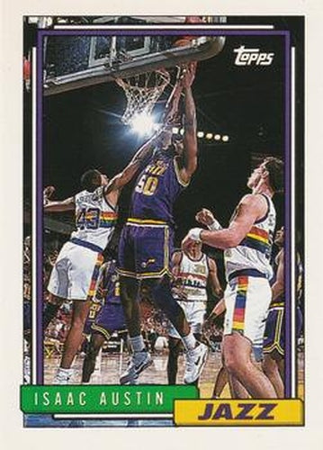 #313 Isaac Austin - Utah Jazz - 1992-93 Topps Basketball