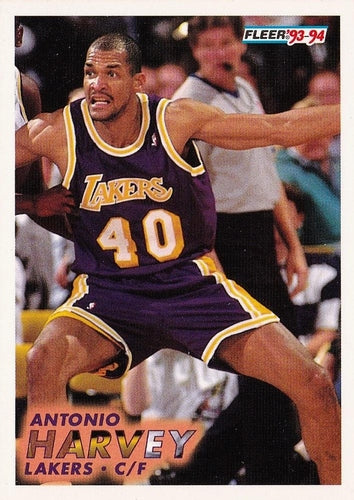 #313 Antonio Harvey - Los Angeles Lakers - 1993-94 Fleer Basketball
