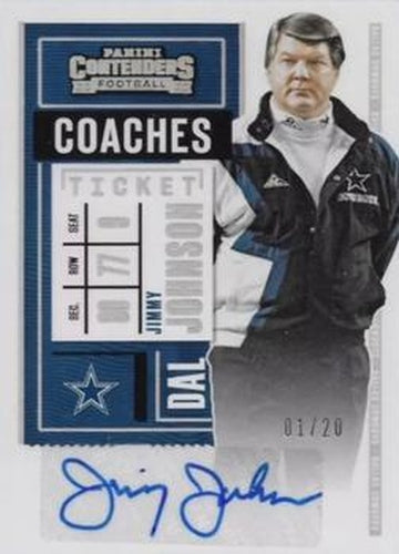 #313 Jimmy Johnson - Dallas Cowboys - 2020 Panini Contenders Football