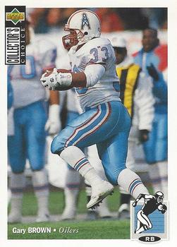 #314 Gary Brown - Houston Oilers - 1994 Collector's Choice Football