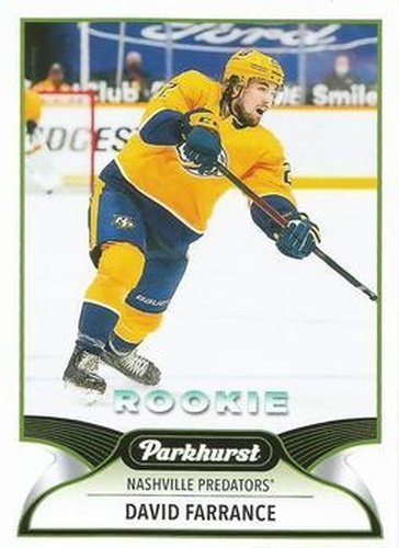 #314 David Farrance - Nashville Predators - 2021-22 Parkhurst Hockey