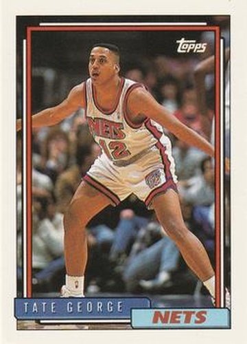 #314 Tate George - New Jersey Nets - 1992-93 Topps Basketball