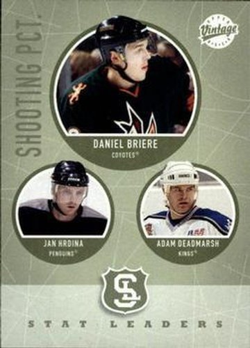 #314 Daniel Briere / Jan Hrdina / Adam Deadmarsh - Phoenix Coyotes / Los Angeles Kings / Pittsburgh Penguins - 2002-03 Upper Deck Vintage Hockey