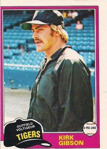 #315 Kirk Gibson - Detroit Tigers - 1981 O-Pee-Chee - Gray Back Baseball