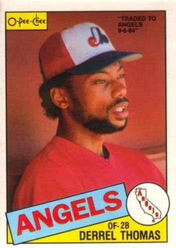 #317 Derrel Thomas - California Angels - 1985 O-Pee-Chee Baseball