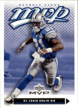 #317 Az-Zahir Hakim - Detroit Lions - 2003 Upper Deck MVP Football