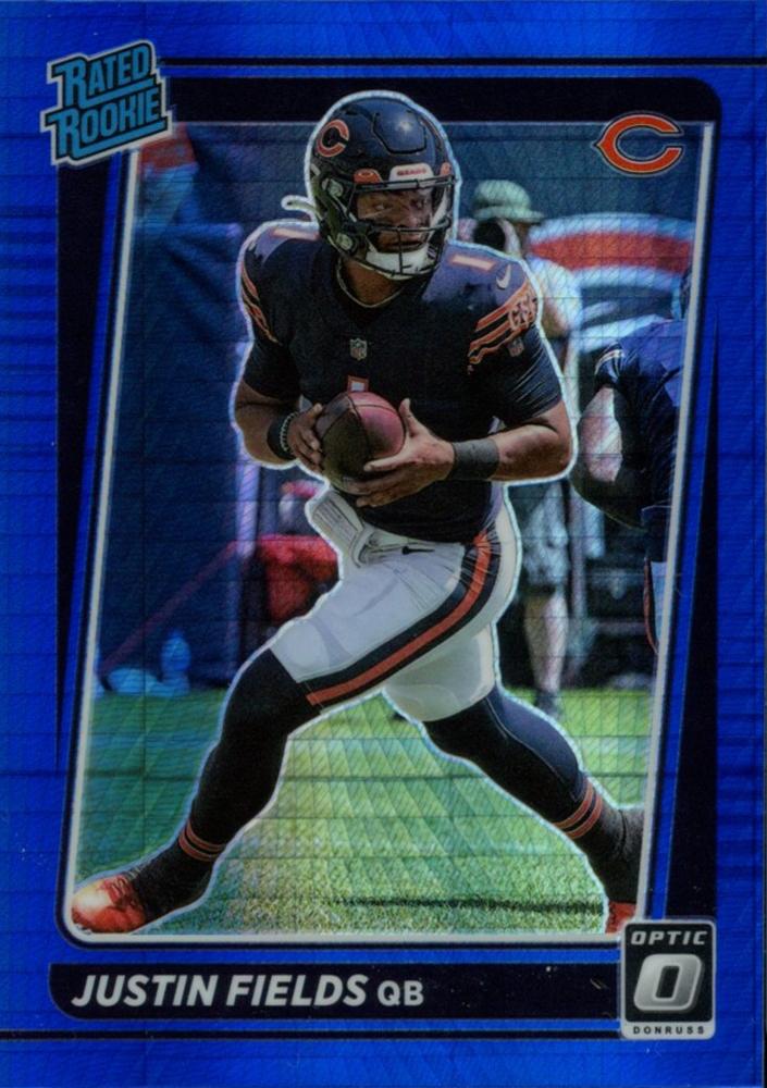 #204 Justin Fields - Chicago Bears - 2021 Donruss Optic - Blue Hyper Football