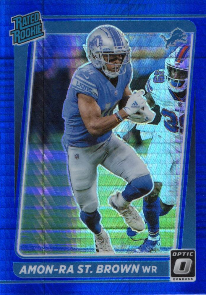 #228 Amon-Ra St. Brown - Detroit Lions - 2021 Donruss Optic - Blue Hyper Football