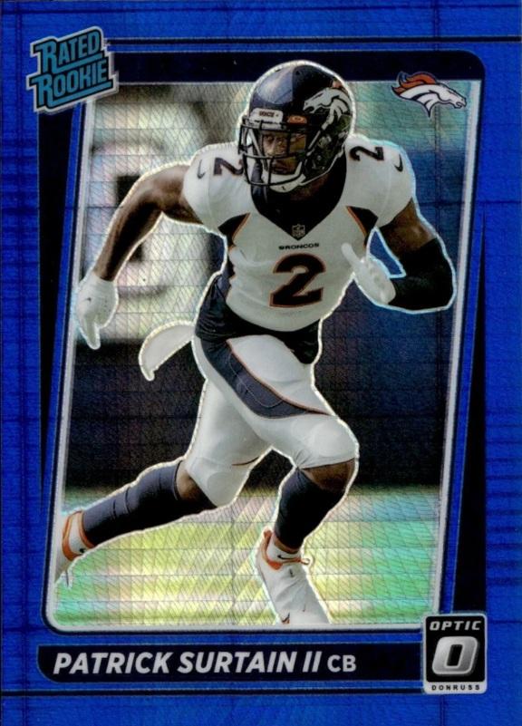#244 Patrick Surtain II - Denver Broncos - 2021 Donruss Optic - Blue Hyper Football
