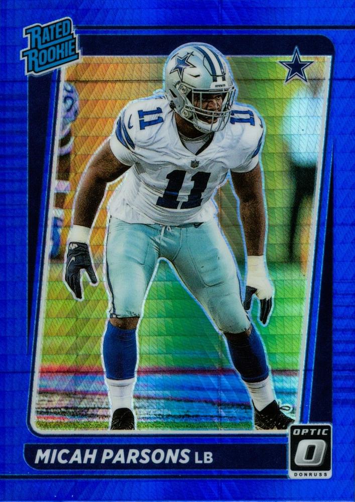 #245 Micah Parsons - Dallas Cowboys - 2021 Donruss Optic - Blue Hyper Football